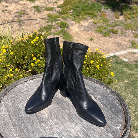 Zara Shoes - Zara Black Block Heeled Booties - Size 41 - 10